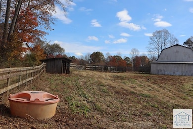 Pasture behind barn