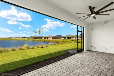 Covered patio with gorgeous water view