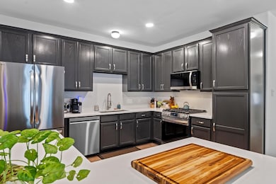 Refinished cabinets. recessed lighting