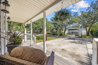 View of wooden porch