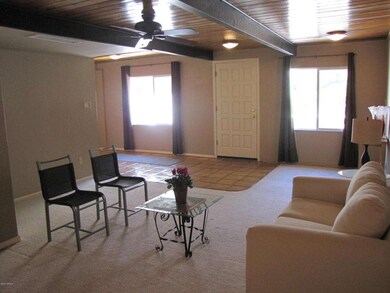 Living Room with Ceiling Fan