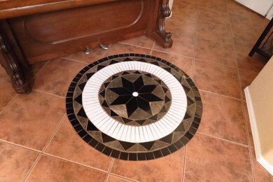 Tile detail at front entry
