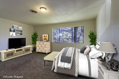 master bedroom staged