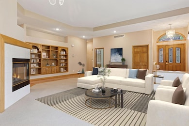 Virtually staged living room.