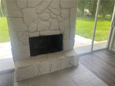 Detailed view of a fireplace