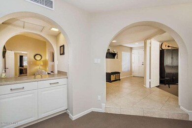 Arched entry and dry bar