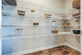 Walk-in Pantry. Model picture shown.