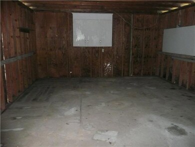 Inside of detached garage