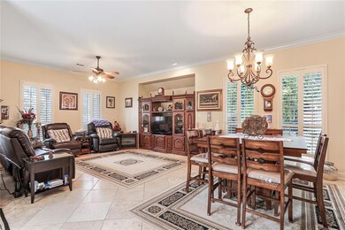 View of den & dining area.