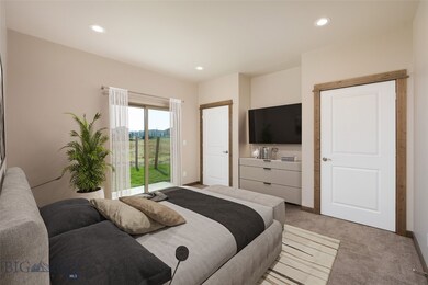 Master bed virtually staged