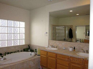 Large Master Bath includes tile floors and counter