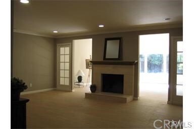 Living room with fireplace