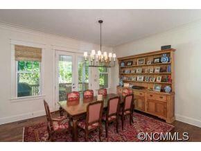 Dining room and covered deck