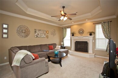 Cozy gas log fireplace