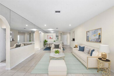 Virtually Staged Living Room and Dining Room