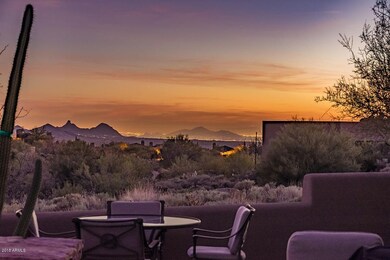 Amber Hued City Lights From Patio