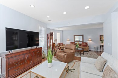 Living room looking into additional space--