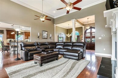 Living Room has 14' Ceiling