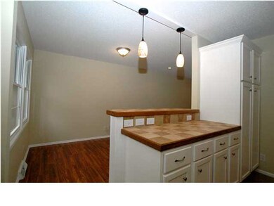 NEW LIGHTING WITH A DESIGN TILE COUNTER TOP.