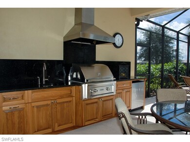 Outdoor Kitchen with granite and beautiful cabinet