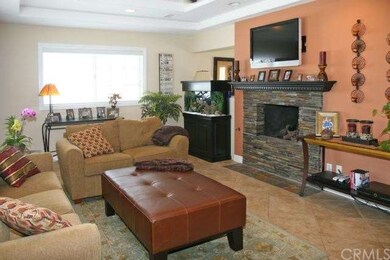 Stacked Stone Fireplace