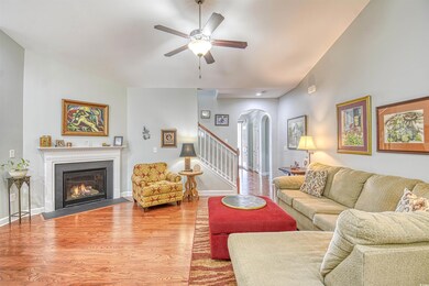 Living room featuring light wood-type flooring and