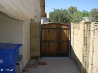 east side yard with gate