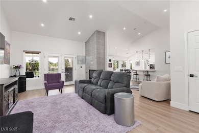 Gather in the spacious living room featuring a mod
