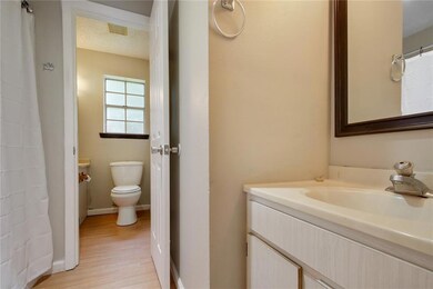 Jack and Jill bathroom with two separate vanities
