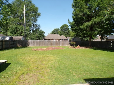 View of back yard from back door.   Great garden a