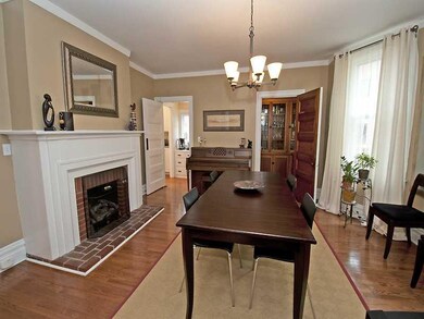 Dining Room. Dining room with hardwood floors, gas