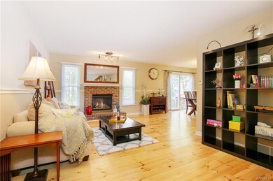 Open style living room with cozy gas fire place