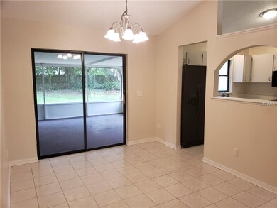 Dining area with pass-through serving area