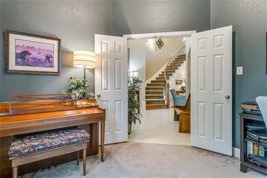 Study sits to the right of entry.