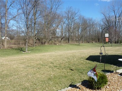Private back yard from large patio