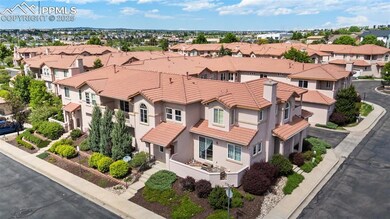 Aerial perspective of suburban area