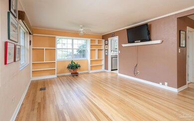 door to the right enters the kitchen