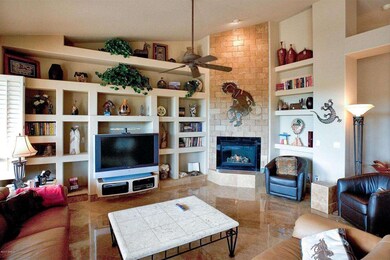 Great Room with Stone Fireplace