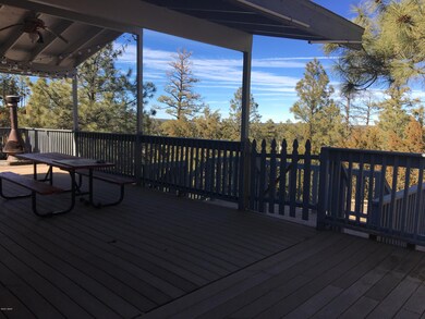 Covered deck and endless ponderosa pine