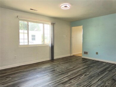 Living room with vinyl plank flooring