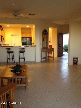 Great Room with tle flooring laid on the