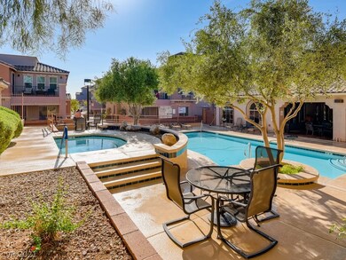 Pool is right behind Model unit easy to walk to. j