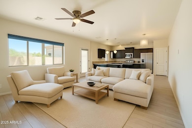 great room virtually staged and updated