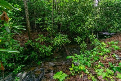 Gently sloping lot boasts a tranquil creek.