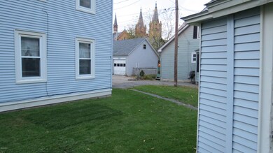 side yard, parking