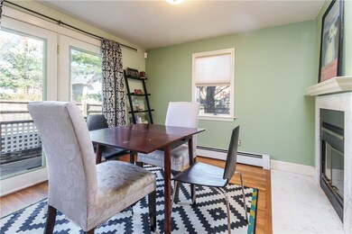 Dining Area.  French doors open to private deck.
