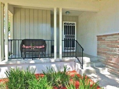 Shady front porch
