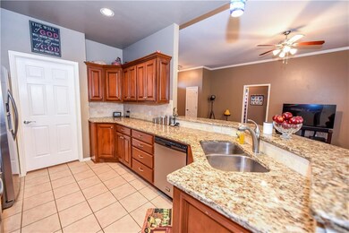Kitchen open to living room