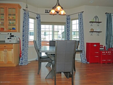 dining area & sunny bay windows