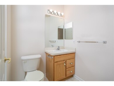 The full guest bath is steps from the guest room.